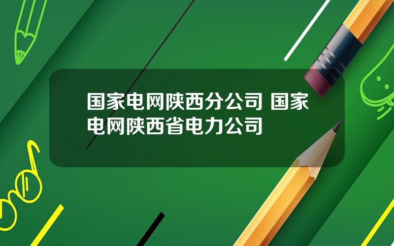 国家电网陕西分公司 国家电网陕西省电力公司